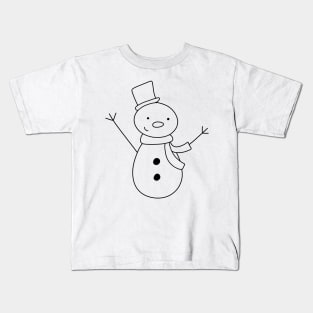 Snowman Drawing Kids T-Shirt